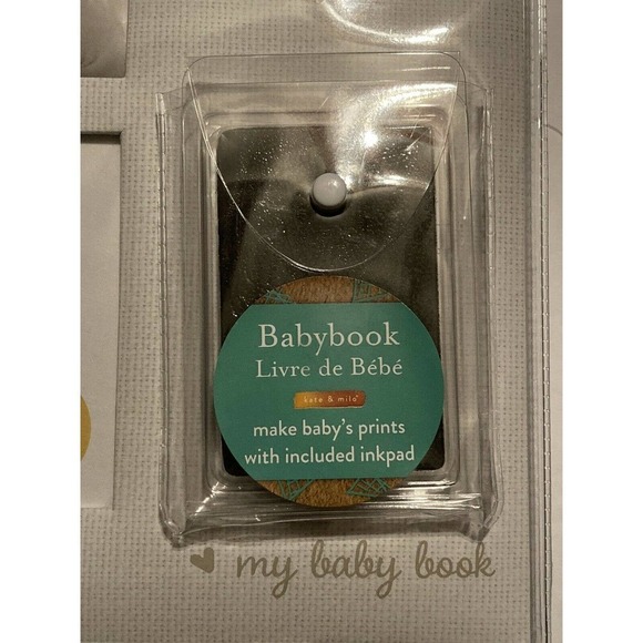 Kate & Milo Gray NEUTRAL Baby's First Year Memory Book Baby Milestones Boy Girl - Picture 2 of 9